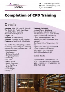 CPD Training Certificate